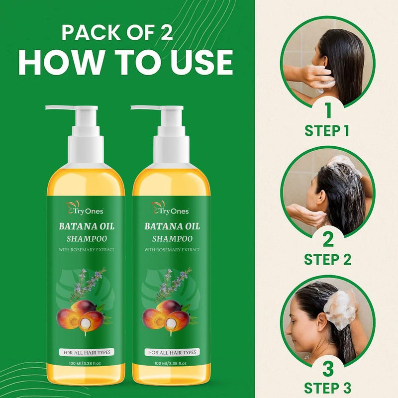 Batana Oil Shampoo for Hair Growth with Rosemary Extract 🌱✨ (100% Pure & Natural) - Buy 1 Get 1 Free🔥🔥
