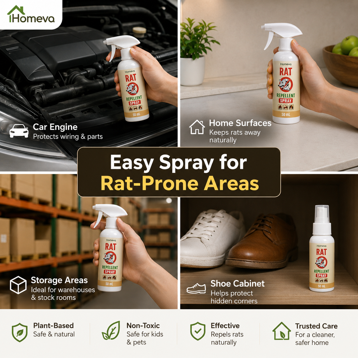 Rat Repellent Spray 50ML Buy 1 Get 2 Free