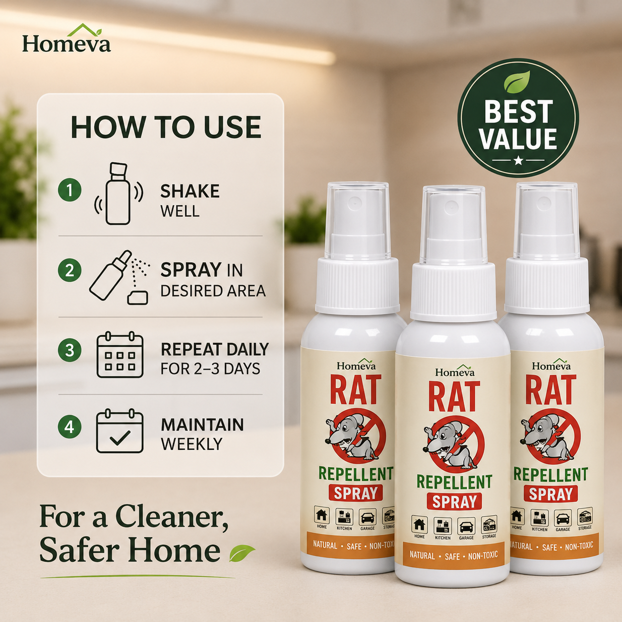 Rat Repellent Spray 50ML Buy 1 Get 2 Free
