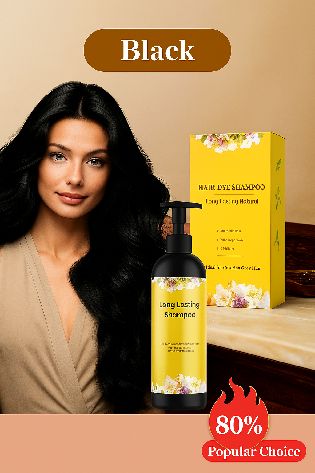 Long Lasting Natural Hair Dye Shampoo Buy 1 Get 1 Free